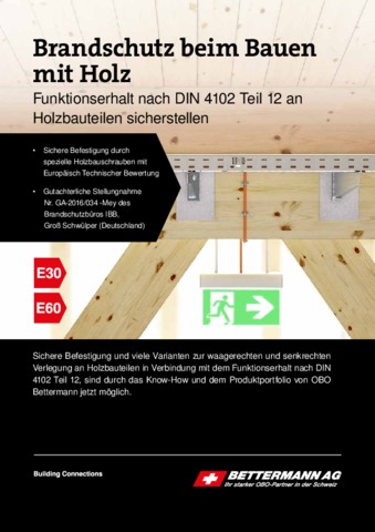 Brandschutz beim Bauen mit Holz