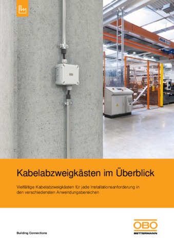 Artenvielfalt bei OBO - Kabelabzweigkästen im Überblick