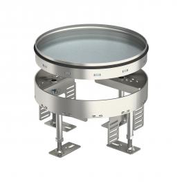 Cassette rotonde livellabili, acciaio inox