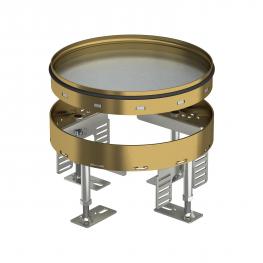 Cassette livellabili rotonde, Ottone