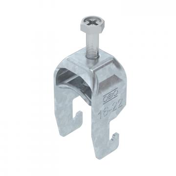 Staffa reggicavo 2056, base a U, 1 via, coppa in metallo, FT