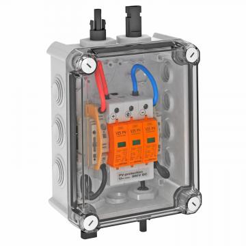Cassetta di connessione generatore tipo 1+2 con connettore MC4 per 1 x 1 stringa