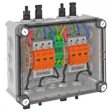 Cassetta di connessione generatore tipo 1+2 con connettore MC4 per 2 x 1 stringa