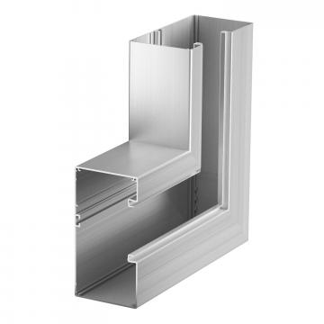 Curva piana, asimmetrica, in salita, per canale incasso apparecchi Rapid 80 tipo GA-A90170