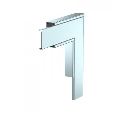 Angle plat, hauteur de goulotte 40 mm, FS
