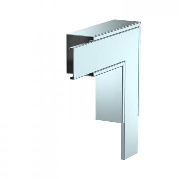 Angle plat, hauteur de goulotte 80 mm, FS