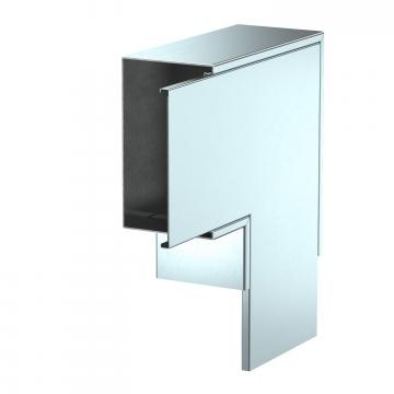 Angle plat, hauteur de goulotte 120 mm, FS