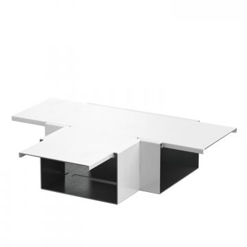 Té de dérivation, hauteur de goulotte 120 mm, blanc pur