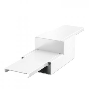 Réducteur droit, d’une hauteur de goulotte de 80 mm à 40 mm, blanc pur