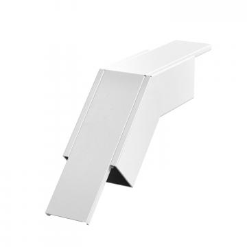Coude vertical convexe, hauteur de goulotte 80 mm, blanc pur