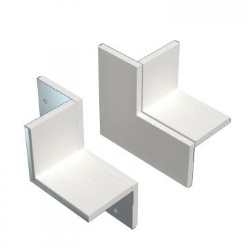 Kit de raccord sur mur deux côtés pour montage en angle, hauteur de goulotte 80 mm, FS