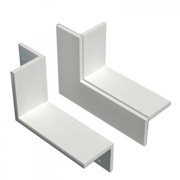 Kit de raccord sur mur deux côtés pour montage en angle, hauteur de goulotte 120 mm, FS