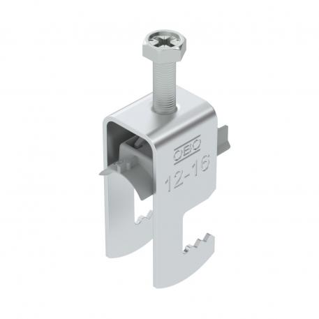 Bride de fixation 2056 pied F, simple, plaque de pression en matière plastique, ALU 12 | 16 | 3