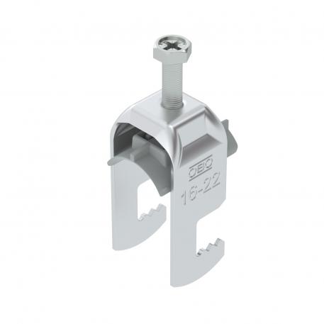 Bride de fixation 2056 pied F, simple, plaque de pression en matière plastique, ALU 16 | 22 | 3