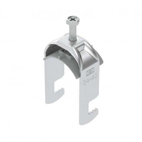 Bride de fixation 2056 pied F, simple, plaque de pression en matière plastique, ALU 34 | 40 | 3