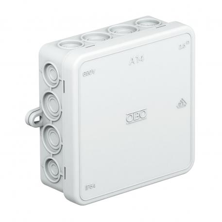 Scatola di derivazione A 14 90x90x35 | 16 | IP55 | grigio chiaro; RAL 7035