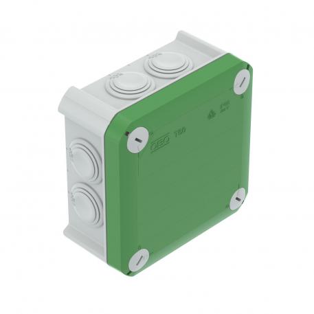 Kabelabzweigkasten T 60, Einsteckdichtung 100x100x48 | 7 | IP66 | grau / grün
