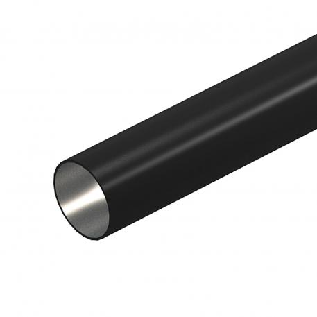 Tubo in acciaio verniciato a polvere, nero, senza filettatura 16 | M16 | nero; RAL 9005