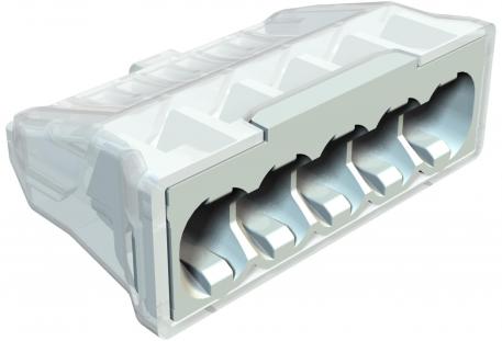 Morsetto a innesto, 5 poli 5 | 0,5 | 2,5 | 450 | grigio chiaro; RAL 7035