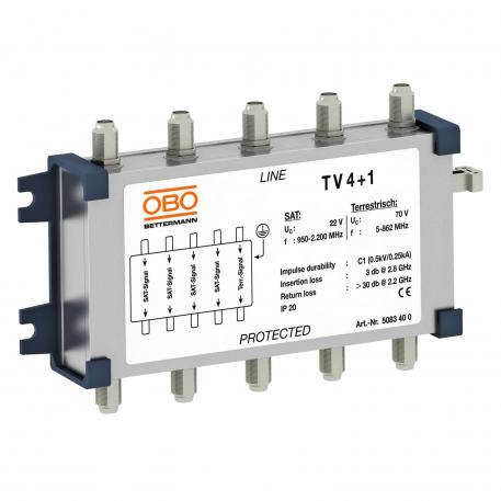 Parasurtenseur coaxiale pour câbles SAT et câbles Multiswitches 5 | 130 | 185 | SAT-F