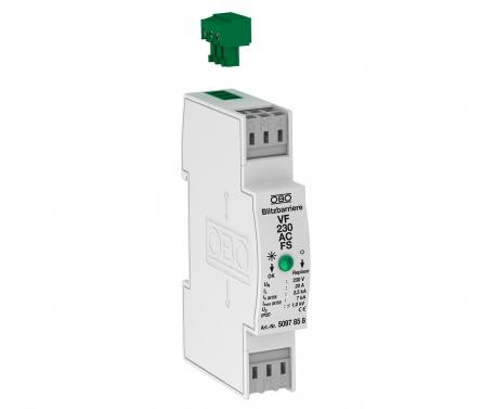 Protection MSR pour alimentation électrique à 2 pôles 230 V AC avec report d'alarme