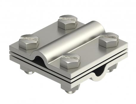 Morsetto a croce con piastra intermedia per Rd 8-10 mm A4