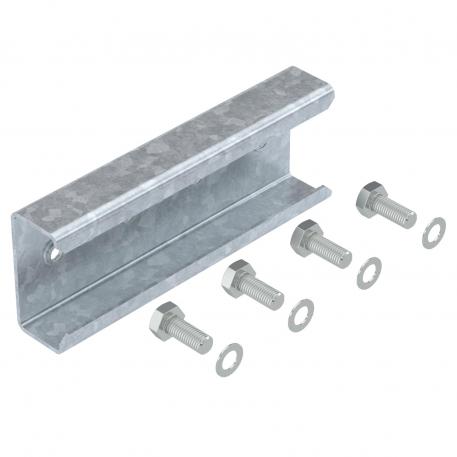 Giunto longitudinale per profilati di supporto, impianti a terra