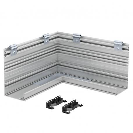 Elemento inferiore angolo interno larghezza canale 170 mm alluminio