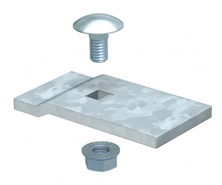 Morsetto LKS 60/4 FT 110 | Acciaio | zincato a caldo per immersione | 