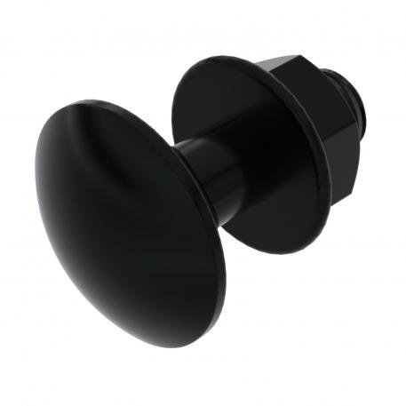 Truss-head bolt with combination nut, black, G 20 |  | acier | Galvanisé, passivation noire