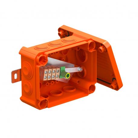 FireBox T100 con tenute a innesto, morsetti singoli 136x102x57 | 10 | IP66 | arancio pastello; RAL 2003