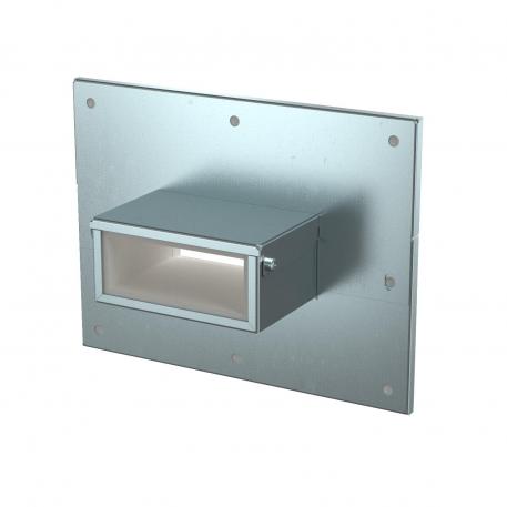 Embase murale à 3 et 4 côtés, hauteur de goulotte 40 mm, FS zinc
