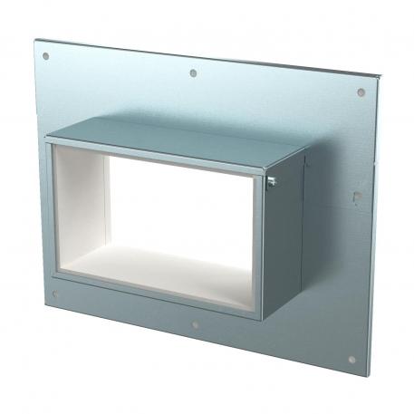 Embase murale à 3 et 4 côtés, hauteur de goulotte 120 mm, FS zinc