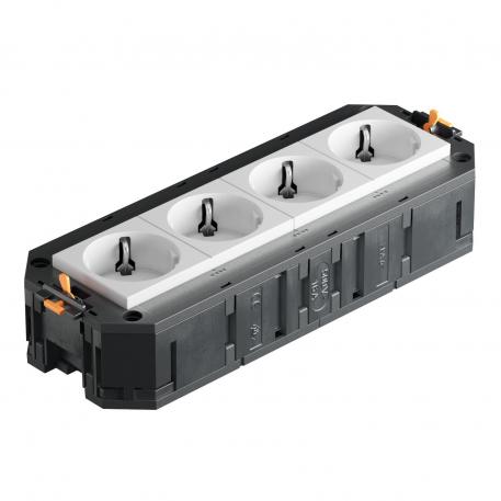 Supporto universale UT4, con piastra di copertura per apparecchi Modul 45®, lunghezza sistema 208 mm 208