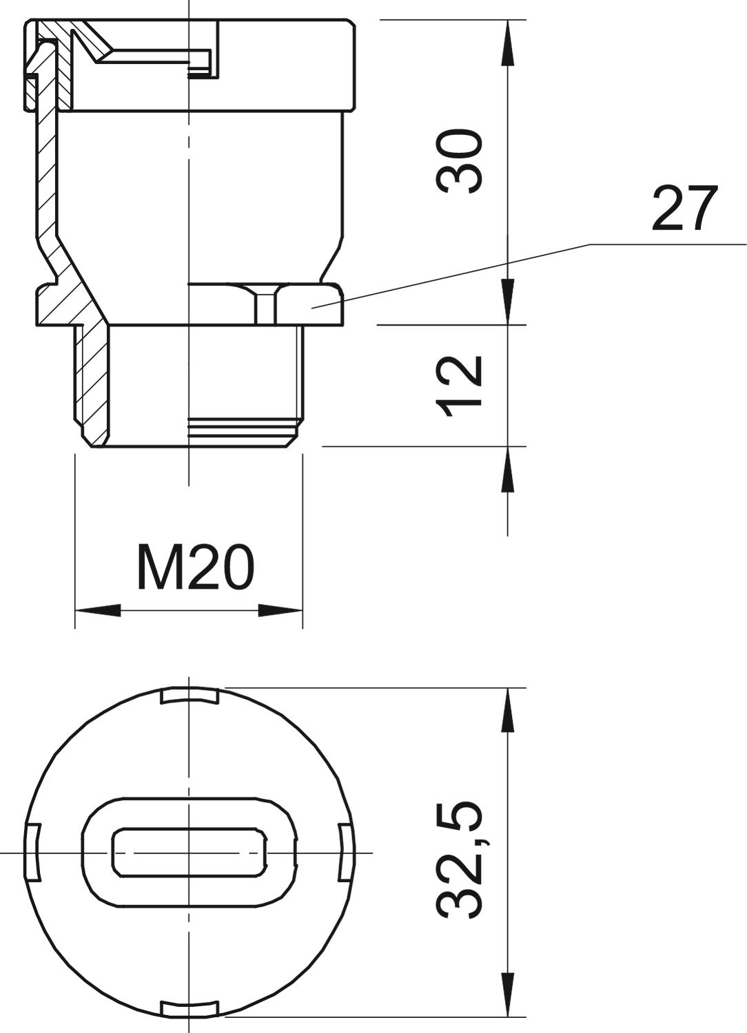 10 Presse-étoupe Nylon M20 X 1,5 Mm - 2 Trous, étanchéité IP68 - Pour Fixation Câbles électriques (plage 6,1-4,3 Mm)